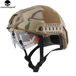 EMERSONGEAR Casco táctico airsoft con gafas protectoras antivaho