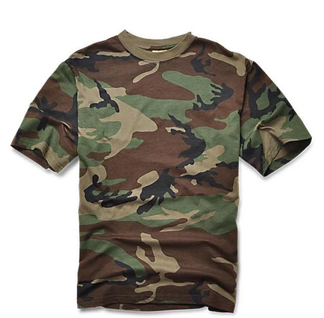 Wolfslaves Camiseta Camuflaje Militar 100% Algodón - imagen 3