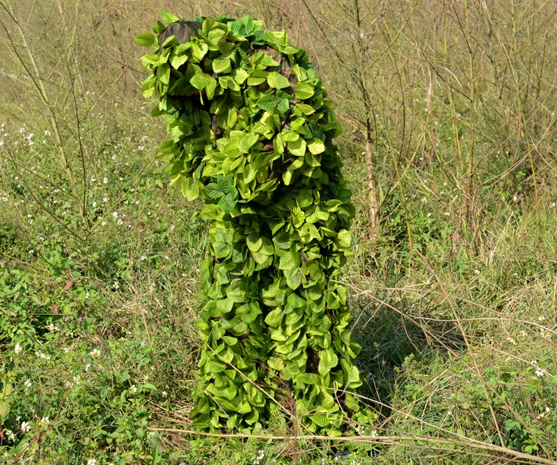 Detalle del tejido de camuflaje