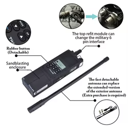 Funda táctica para radio AN/PRC-148 MBITR – Negro para airsoft