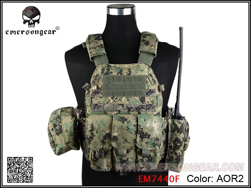 Emerson Gear LBT6094A chaleco táctico modular MOLLE con bolsillos - imagen 2