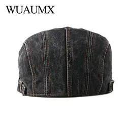 Gorra pico de pato mezclilla espiga con visera de algodón