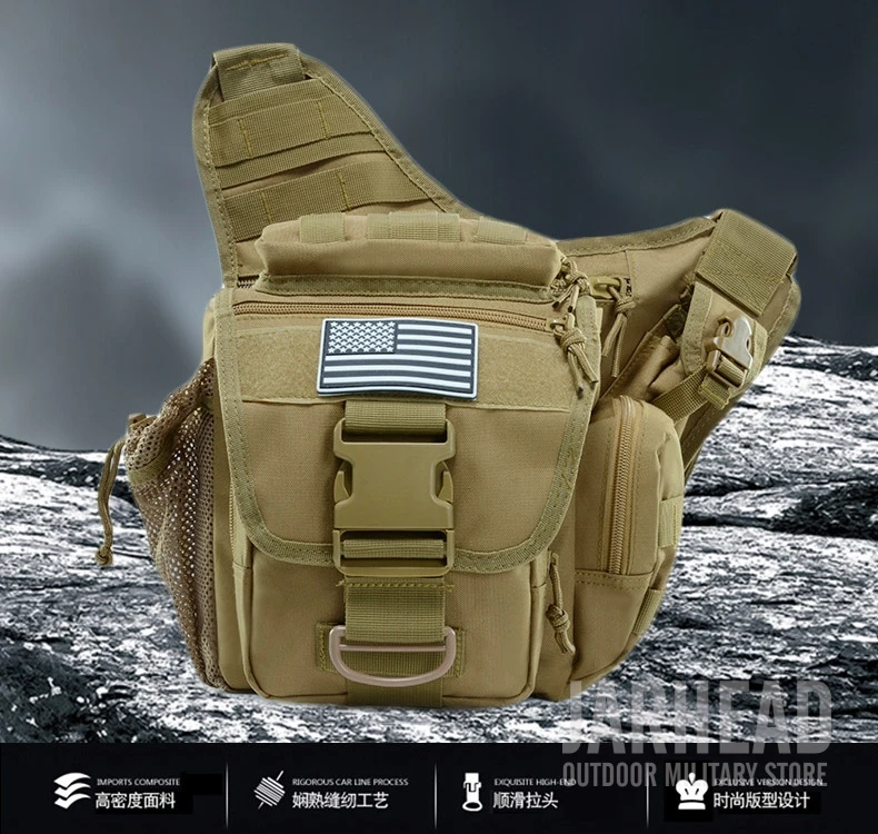 Bolsa tática con sistema MOLLE