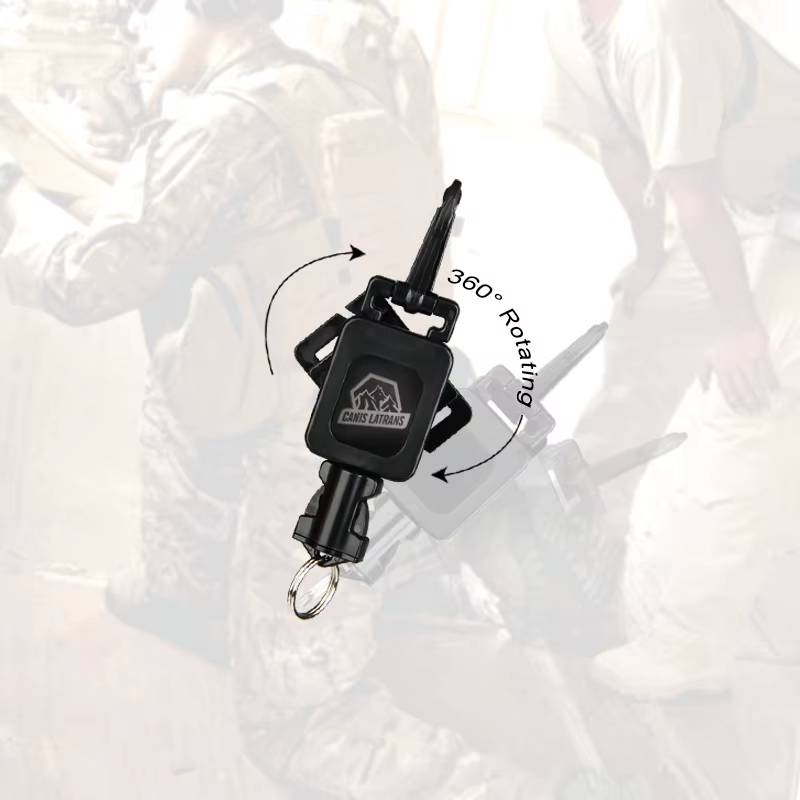 Canis Latrans retractor táctico de acero inoxidable para mochila