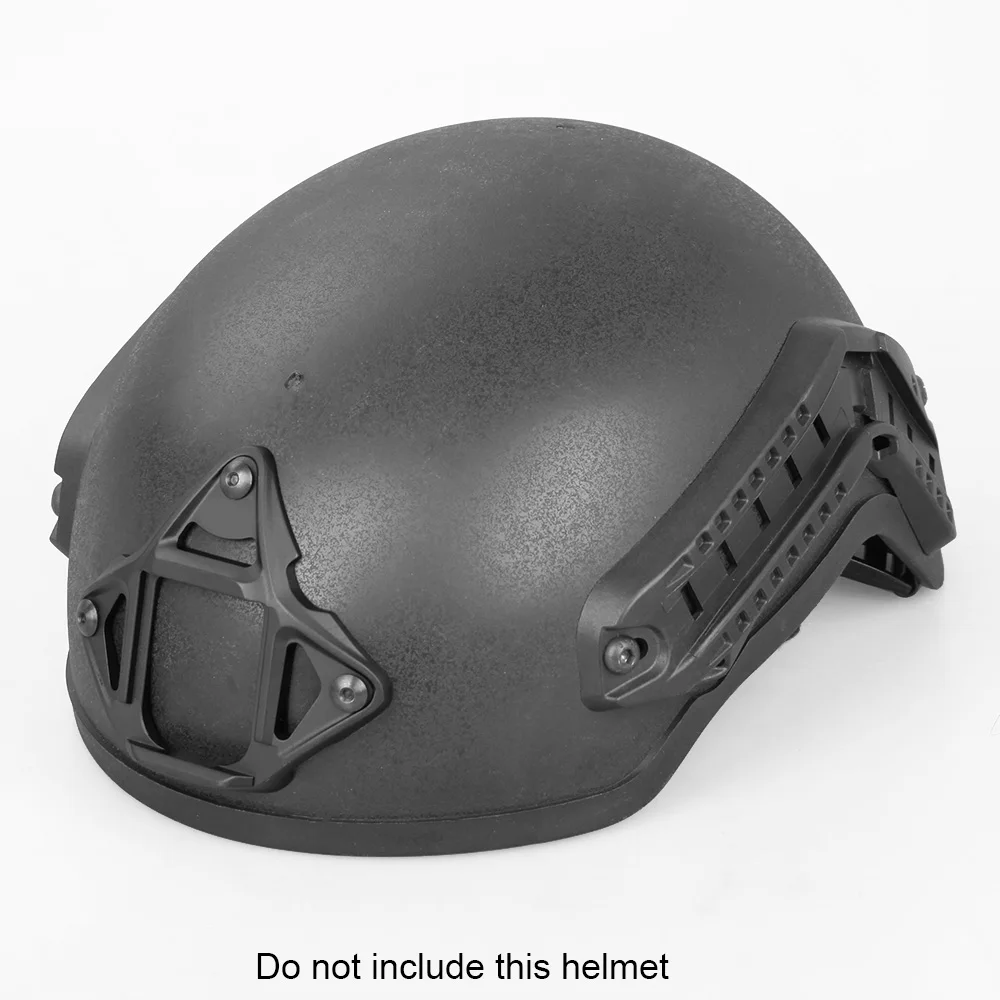 Adaptador para casco táctico de combate PPT de aluminio negro y marrón - imagen 3