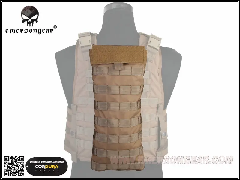 Bolsa de hidratación táctica para mochila airsoft combate coyote - imagen 2