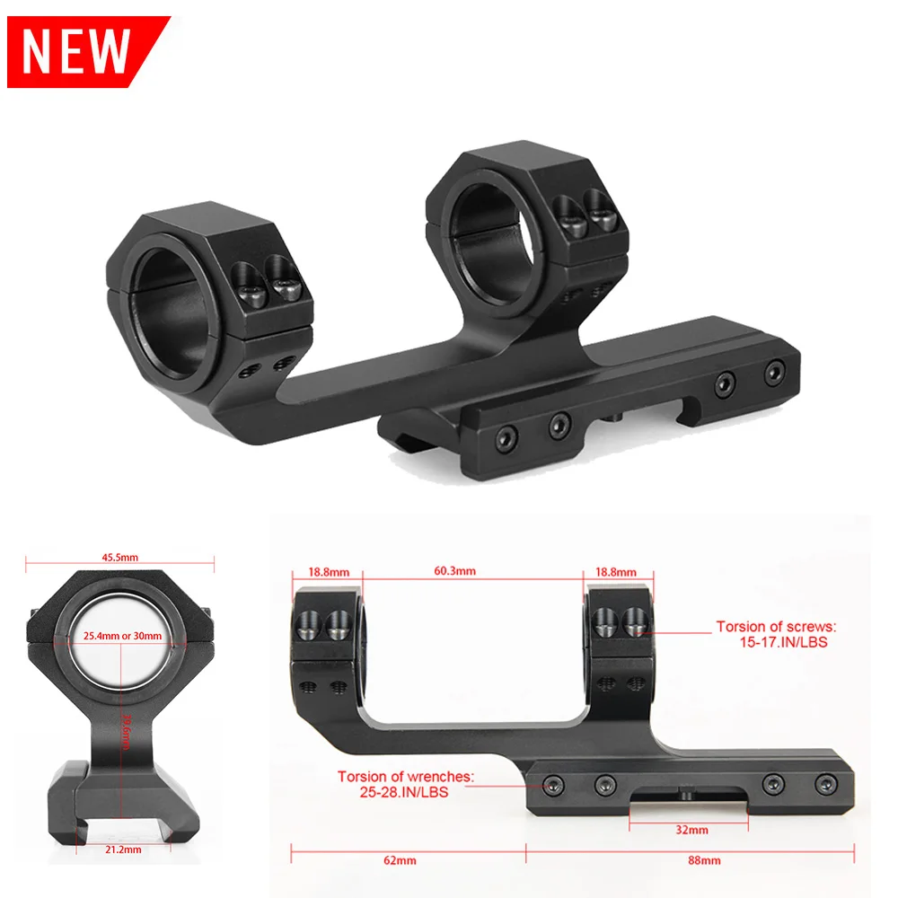 PPT Tactical montura de visor aluminio para rifle con anillas - imagen 4