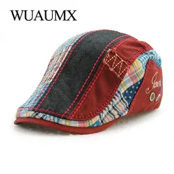 Boina plana de algodón con visera unisex para sol primavera y verano
