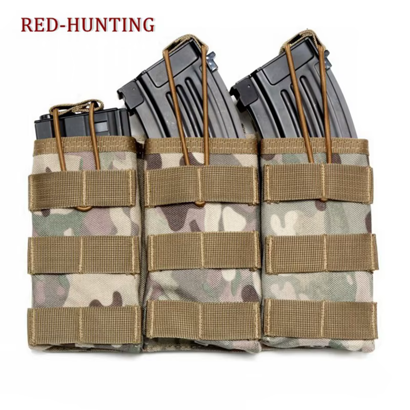 Set 3 bolsas tácticas MOLLE portacargadores AR-15 AK AR-10 - imagen 4