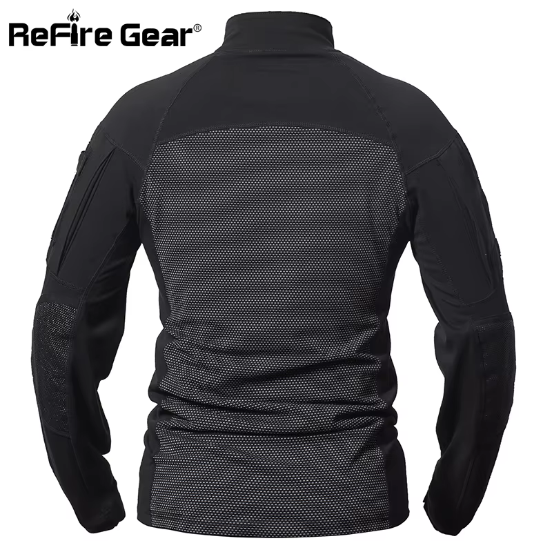 ReFire Gear Camisa de Combate Multicam – Algodón Táctico Manga Larga - imagen 4