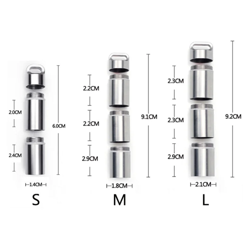 Pastillero EDC estanco de acero inoxidable