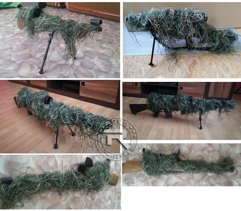 Envoltura colocada sobre un rifle de aire libre