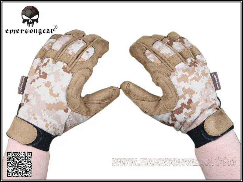 Guante táctico camuflaje Emerald ligero dedos completos