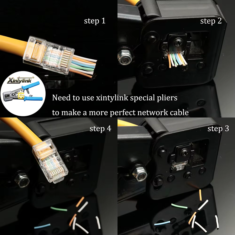 Xintylink Conector RJ45 Cat6 UTP Keystone modular sin blindaje - imagen 5