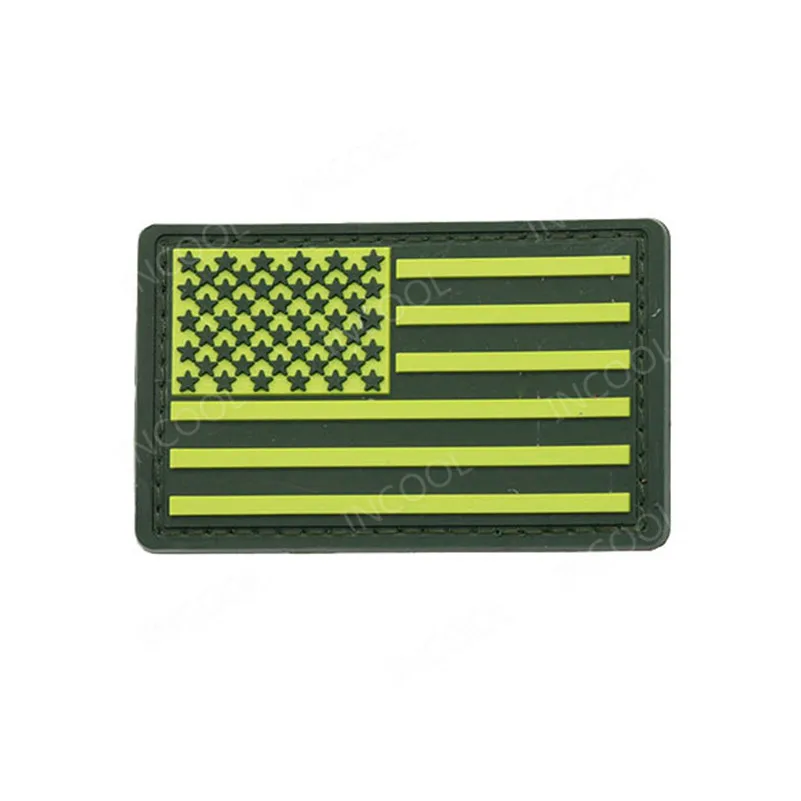 Parche PVC bandera americana EE.UU. – Línea Azul táctico MOLLE - imagen 2