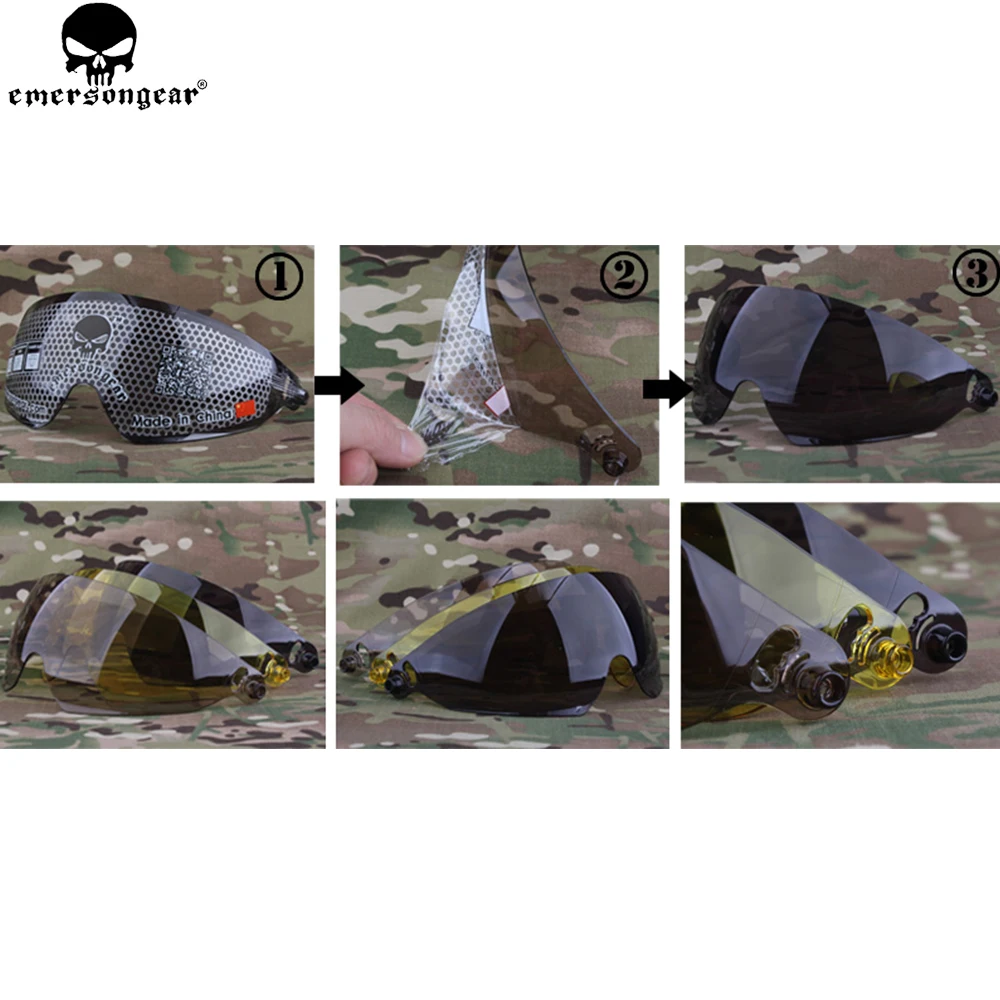 Emersongear Gafas tácticas antivaho para casco a prueba BB - imagen 3
