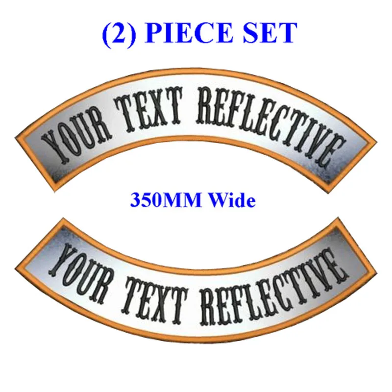 Parche reflectante bordado personalizado para motocicleta