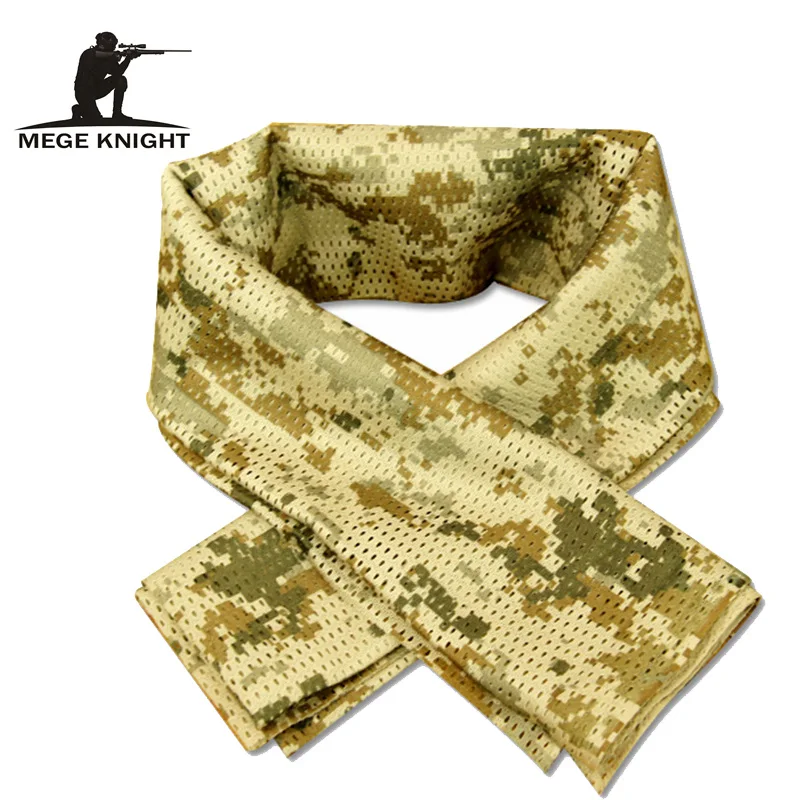 Bufanda táctica Shemagh de malla con camuflaje militar