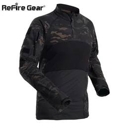 ReFire Gear Camisa de Combate Multicam – Algodón Táctico Manga Larga