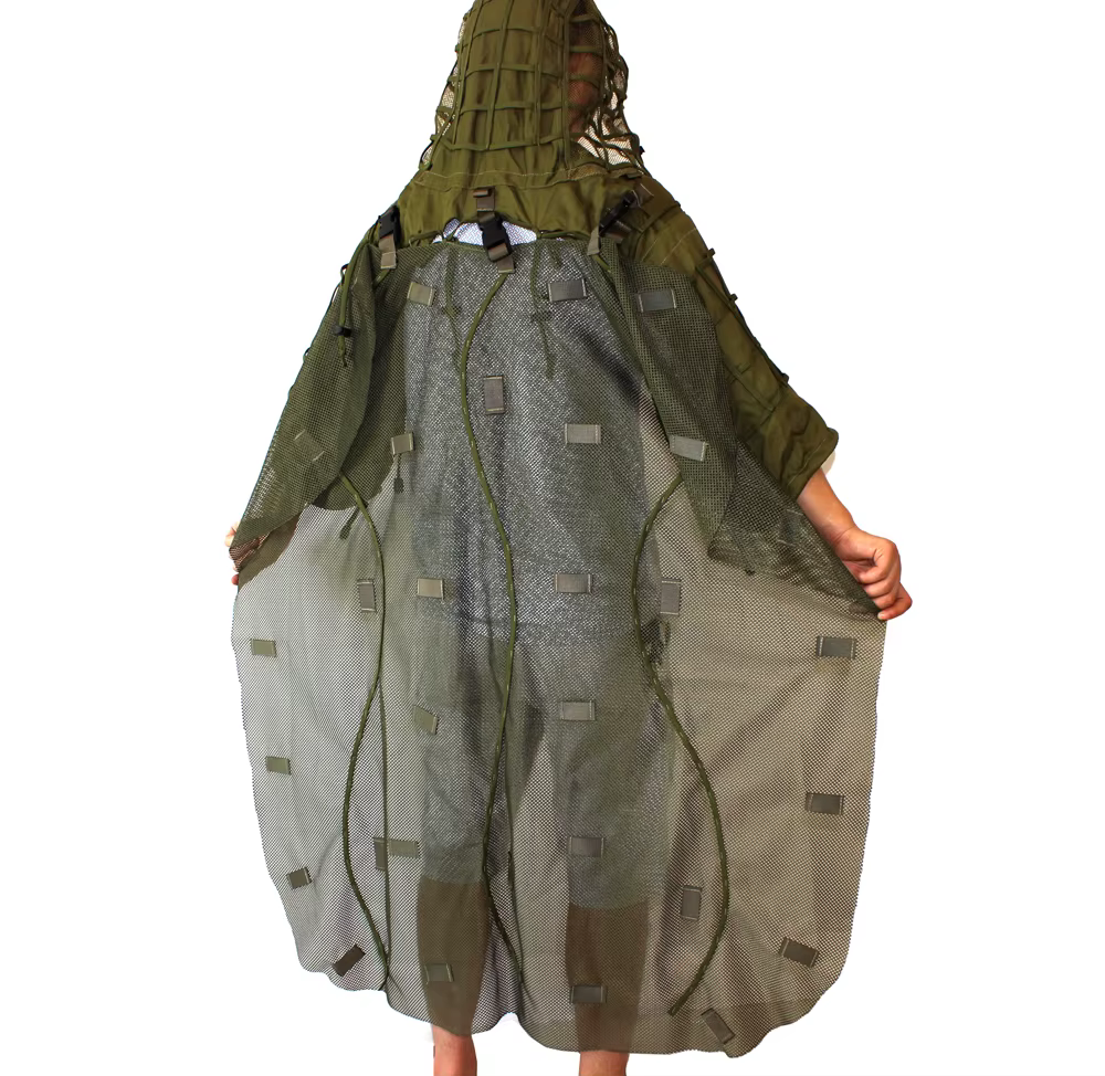 Capucha en différentes configuraciones de camuflaje