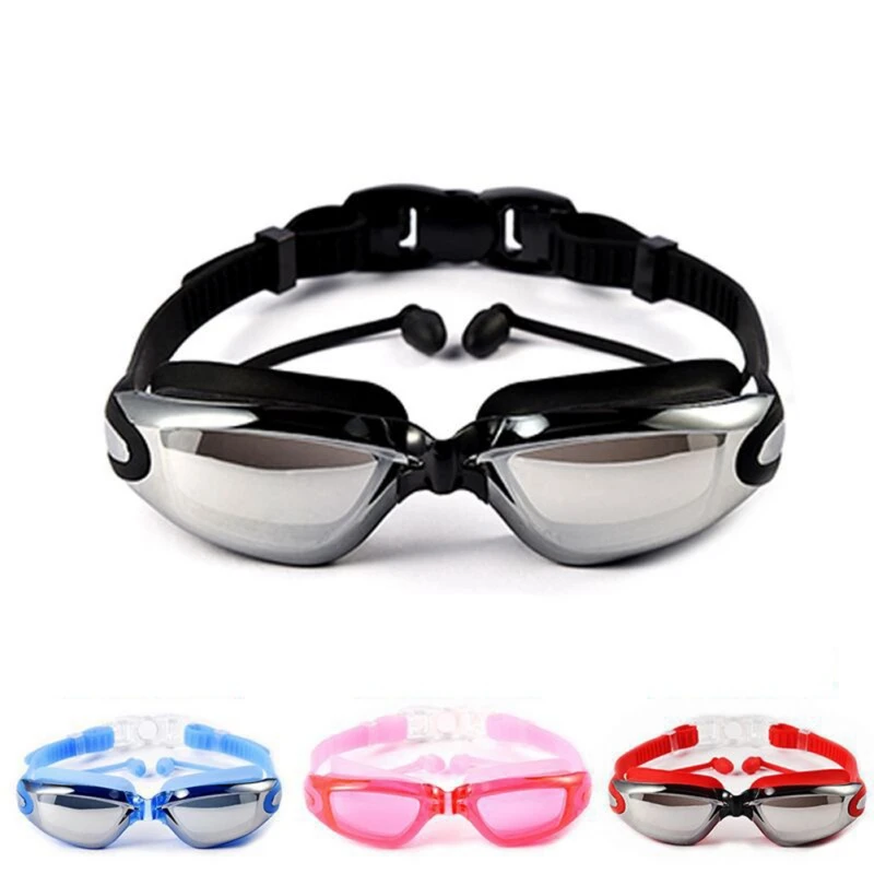 Gafas de natación con montura grande de silicona