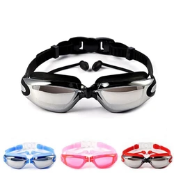 Gafas natación antiniebla impermeables con tapones silicona outdoor unisex