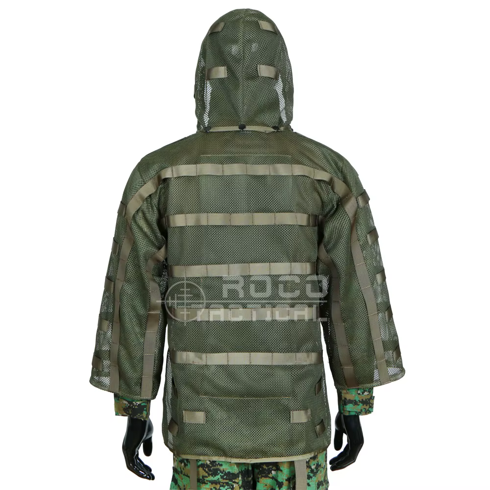 ROCOTACTICAL Traje Ghillie Capucha Francotirador Airsoft Hidratación - imagen 3