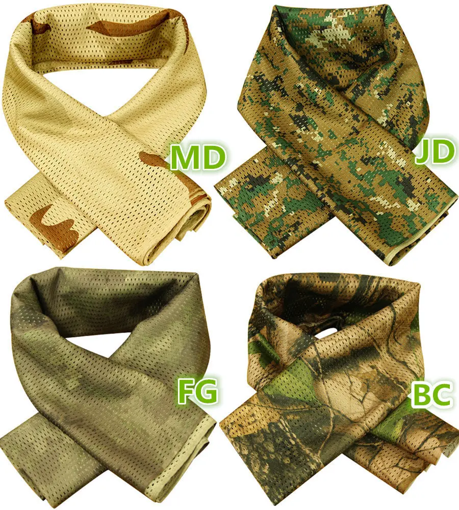 Bufanda táctica Shemagh de malla con camuflaje militar - imagen 3