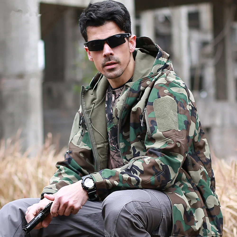 Chaqueta softshell hombre impermeable con capucha forro polar térmico - imagen 4
