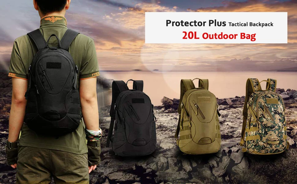 Mochila táctica vista frontal