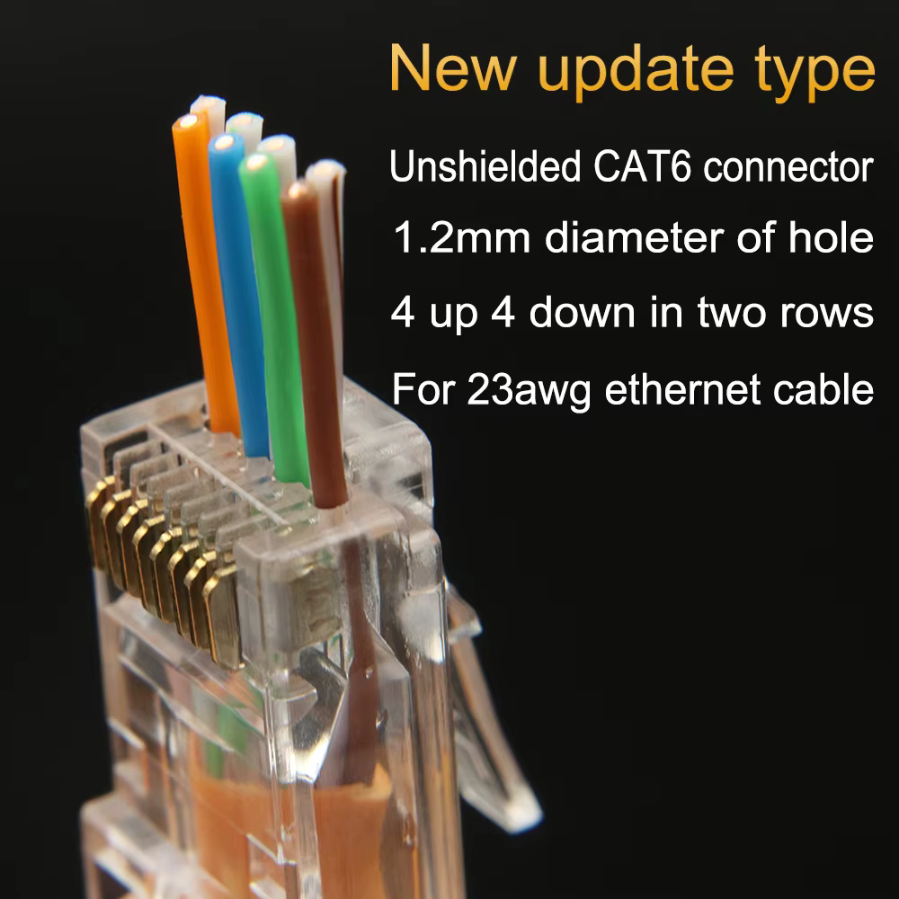 Xintylink Conector RJ45 Cat6 UTP Keystone modular sin blindaje