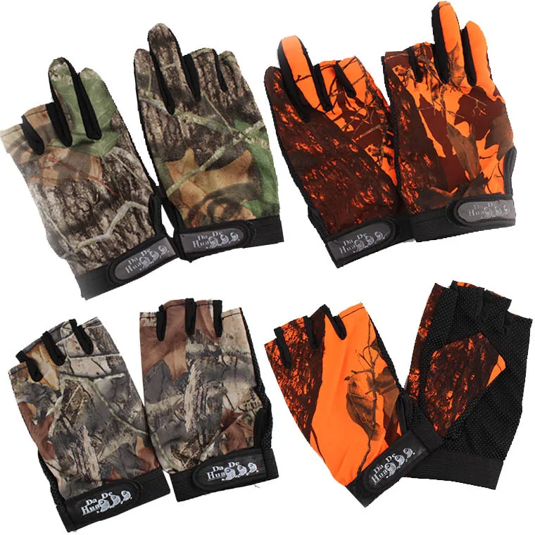Guantes con acabado camuflado y color