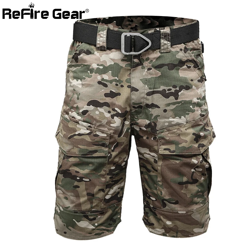 Shorts tácticos impermeables hombre – Camuflaje militar con bolsillo - imagen 4