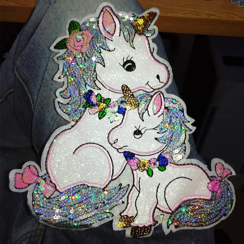 Parche táctico unicornio lentejuelas – Bordado para coser - imagen 3