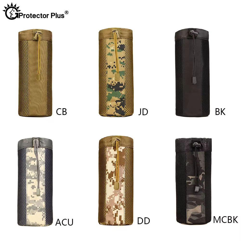 Funda táctica MOLLE portabotellas cantimplora camuflaje - imagen 5
