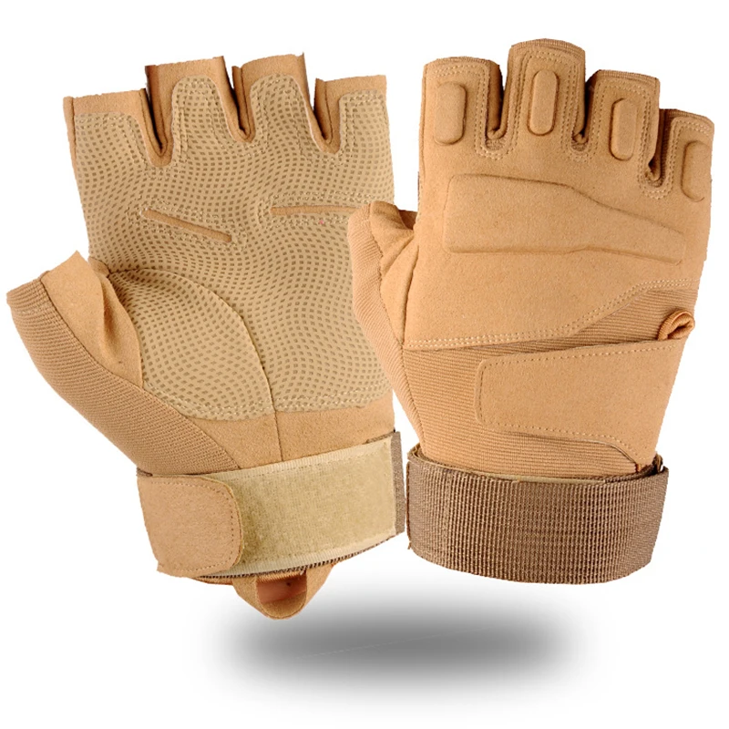 Guantes tácticos medio dedo transpirables para airsoft y caza - imagen 2