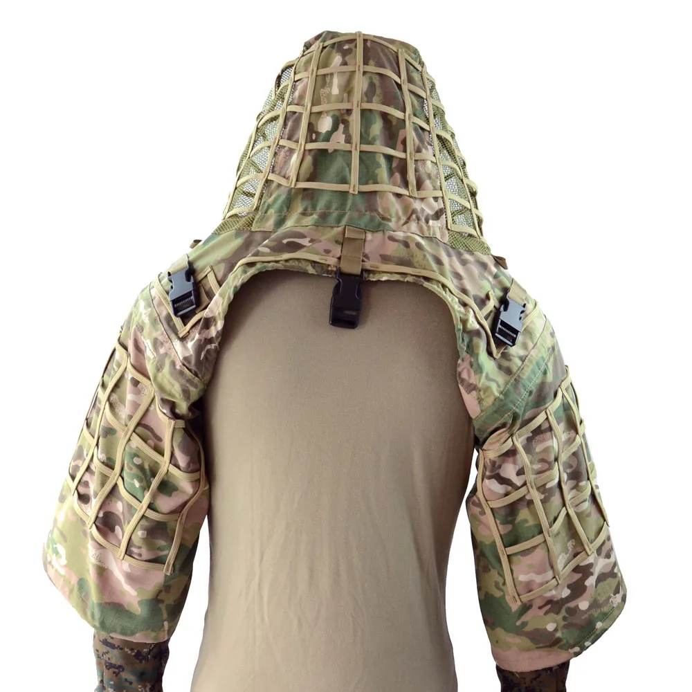ROCOTACTICAL traje Ghillie transpirable patrón Woodland - imagen 3