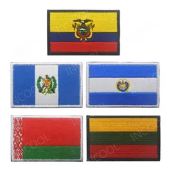 Parche bordado militar con bandera país – Adhesivo para chaleco táctico