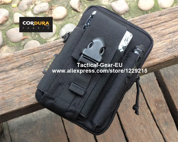 Riñonera táctica MOLLE con compartimento para teléfono