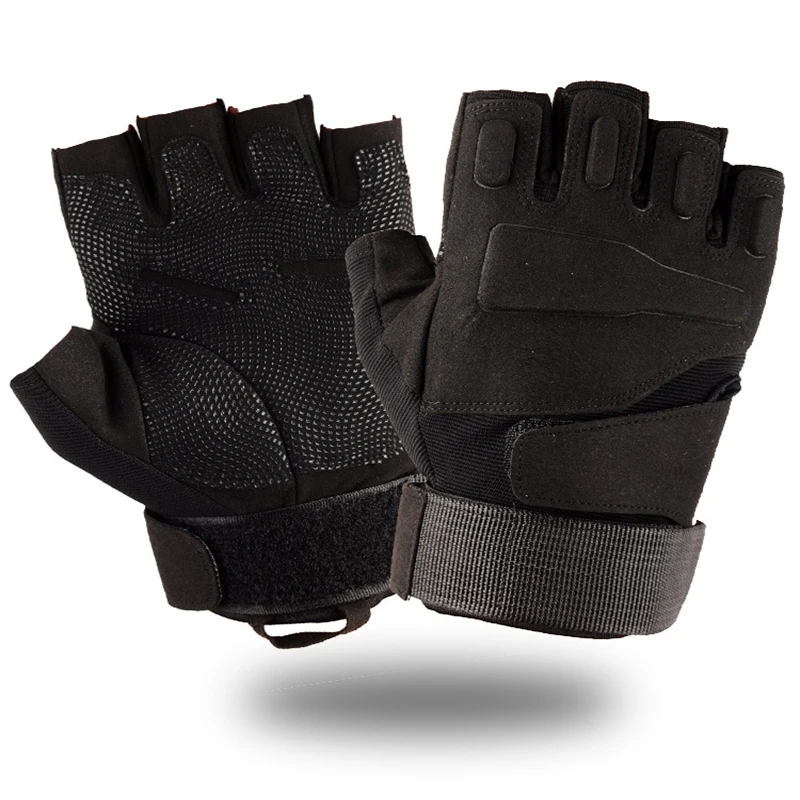 Guantes tácticos medio dedo transpirables para airsoft y caza