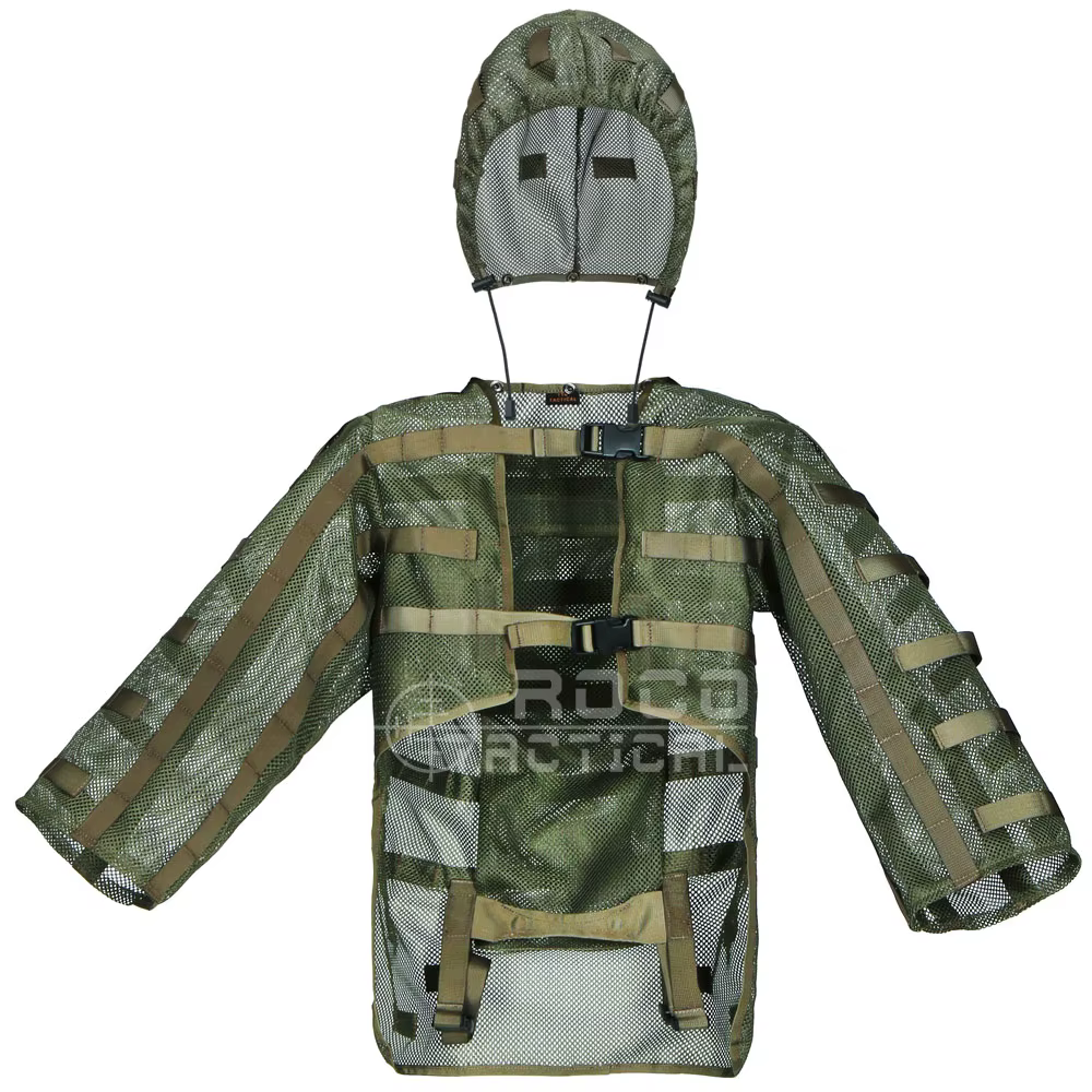 ROCOTACTICAL Traje Ghillie Capucha Francotirador Airsoft Hidratación - imagen 5