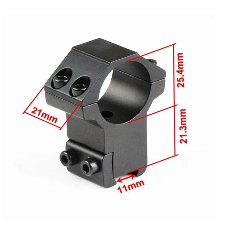 Monturas Picatinny 1 pulgada perfil alto – 2 anillos para mira - imagen 3