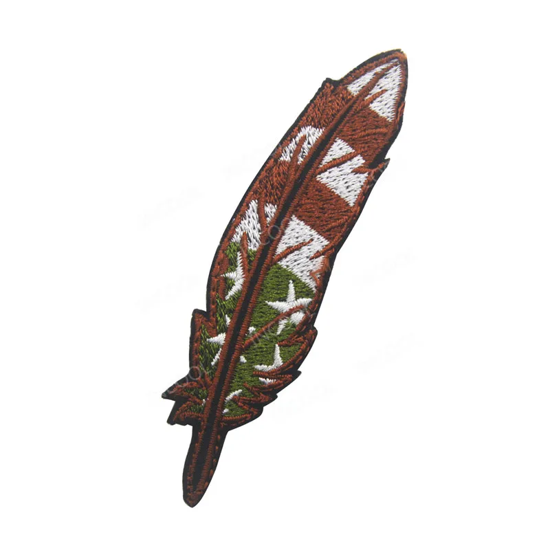 Parche táctico militar bordado plumas multicolor con bandera EE. UU. - imagen 4