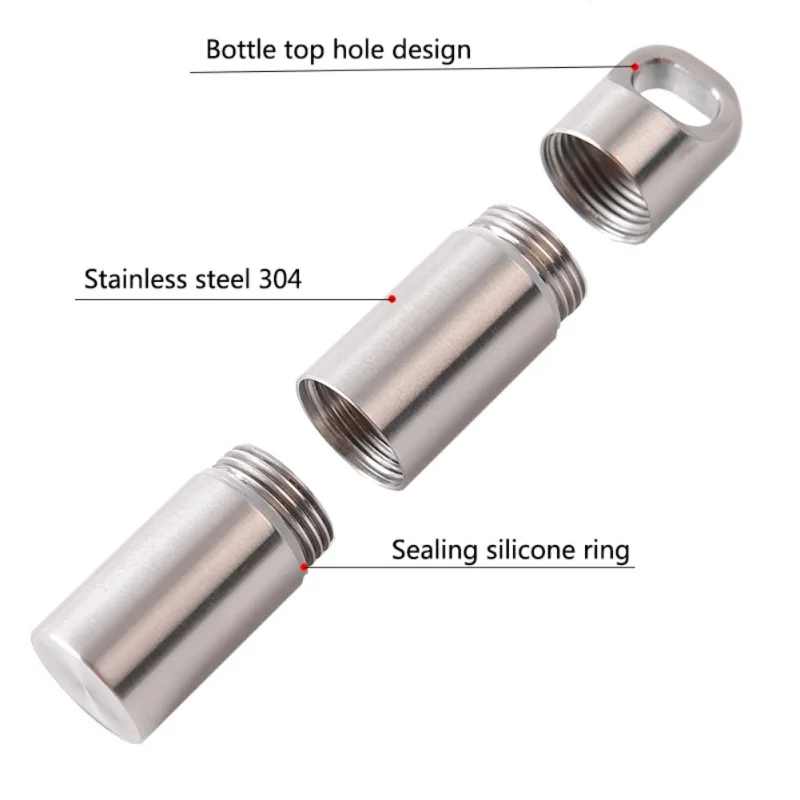 Pastillero EDC estanco de acero inoxidable - imagen 3
