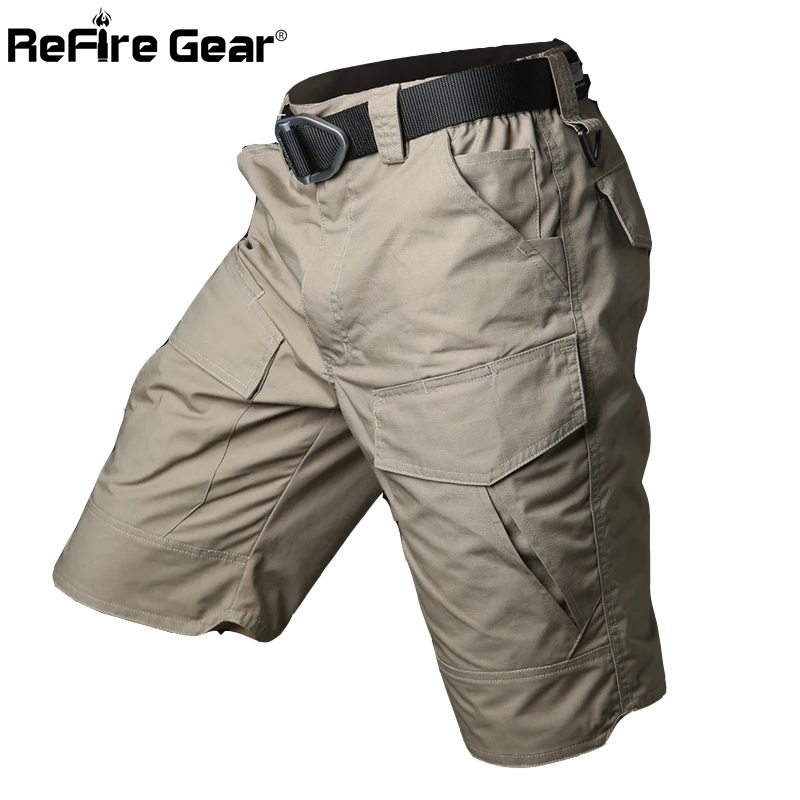 Shorts tácticos impermeables hombre – Camuflaje militar con bolsillo