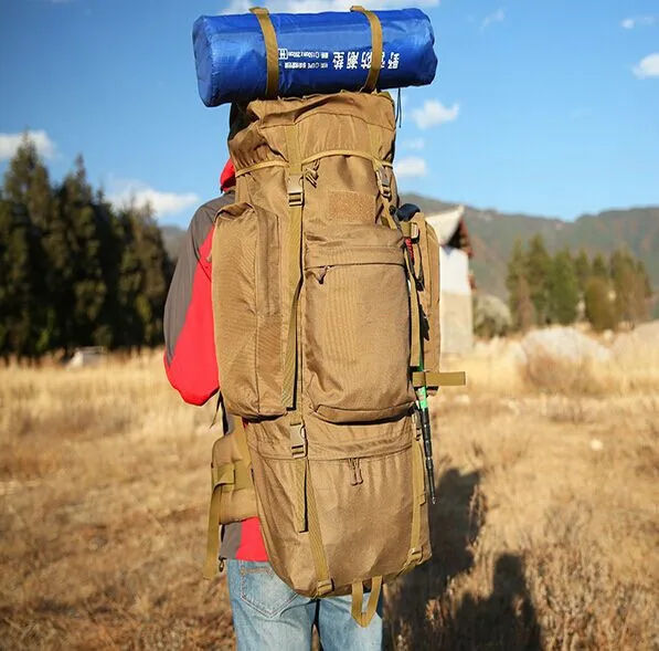 Mochila montaña gran capacidad – Impermeable nailon ripstop senderismo - imagen 2