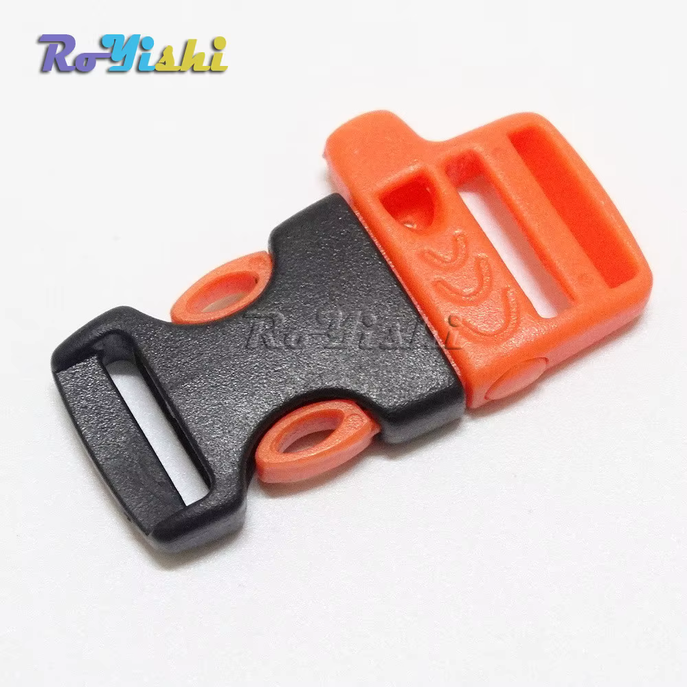 Hebilla RoYishi Paracord naranja y negro