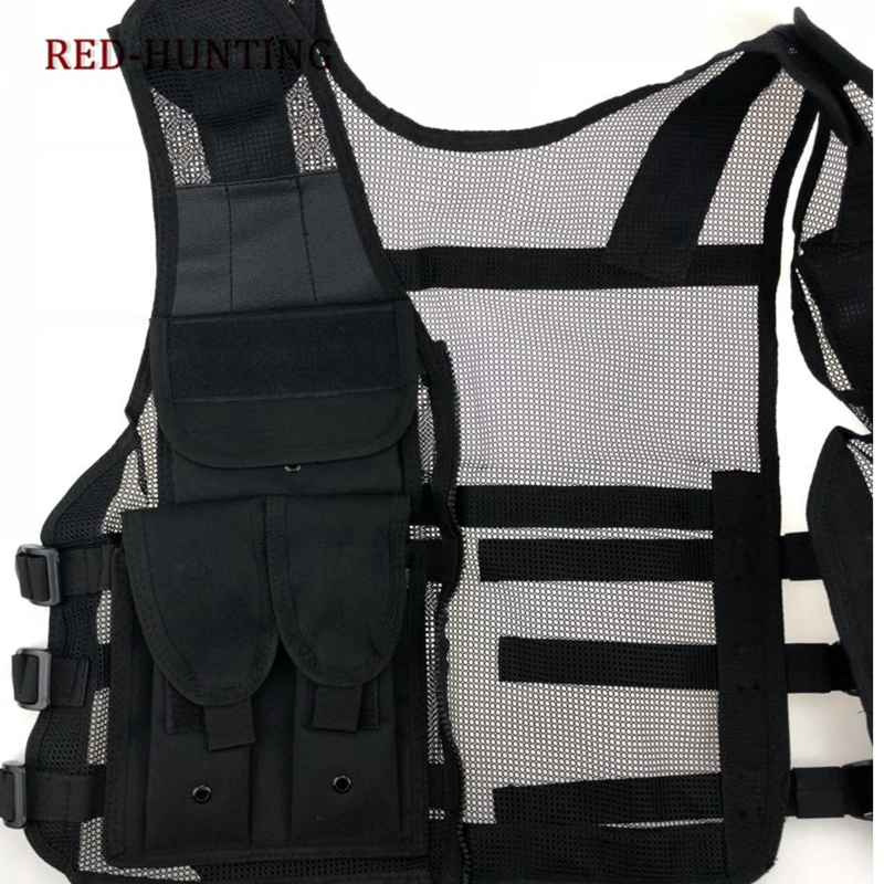 Chaleco táctico mesh negro – Caza y entrenamiento al aire libre