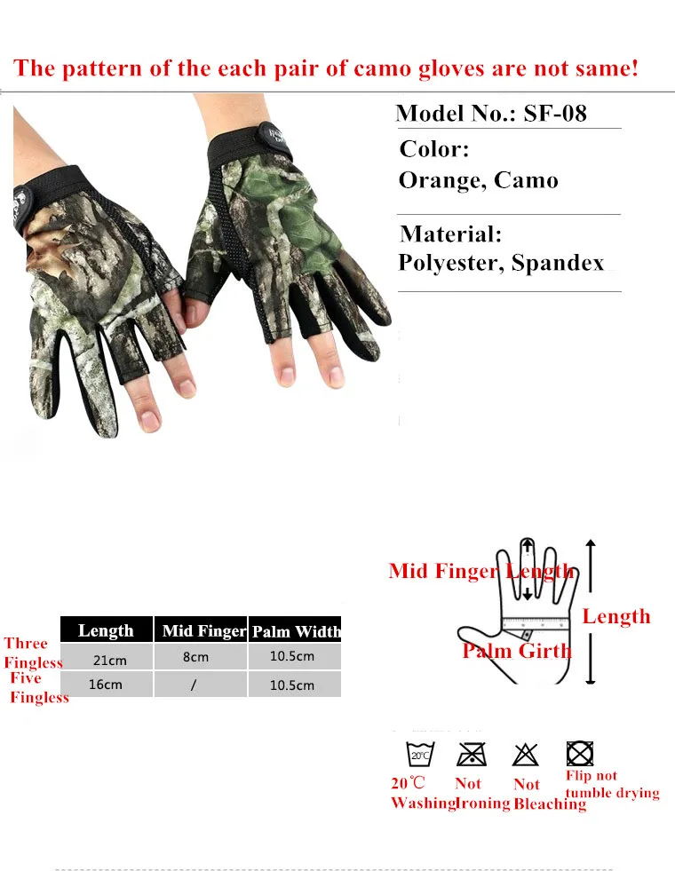 Guantes camuflaje biónico en uso