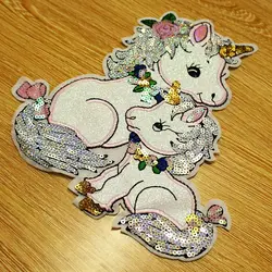 Parche táctico unicornio lentejuelas – Bordado para coser